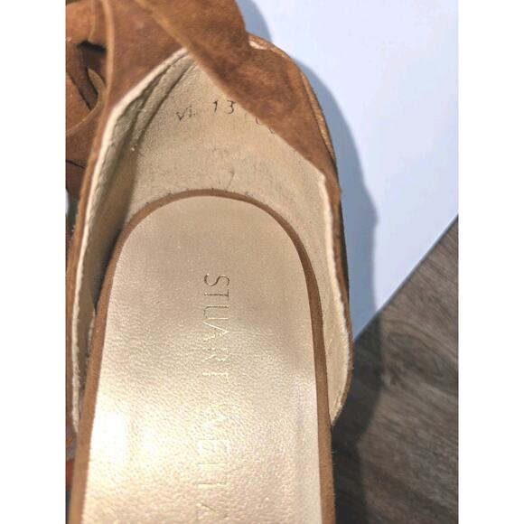 Stuart Weitzman Women's Corbata Flat Sandals Amaretto Suede Size 6 M - Picture 12 of 12